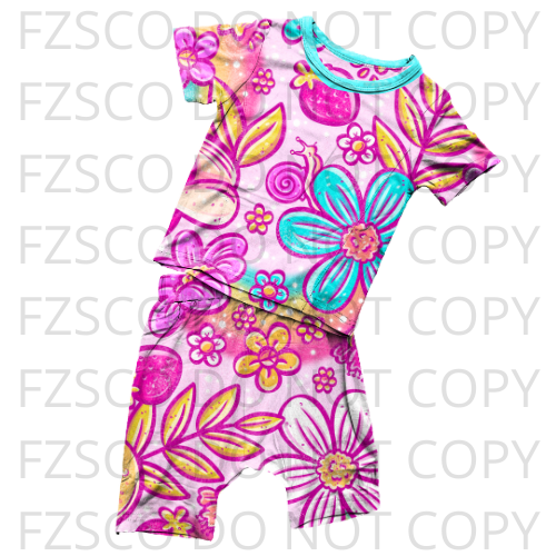 PINK FLORAL Kid/Adult Lounge Set- Summer Daize